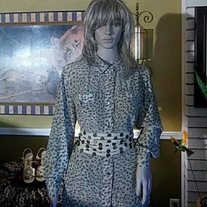 BELT LEATHER Betsey Johnson 9 strands belt with coins.